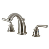 Restoration Two-Handle 3-Hole Deck Mount Widespread Bathroom Faucet with Retail Pop-Up Drain