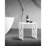 Descanso Solid Surface Bathroom Stool