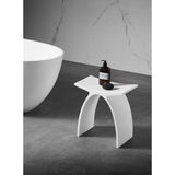 Descanso Solid Surface Arched Bathroom Stool