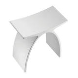 Descanso Solid Surface Arched Bathroom Stool