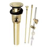 Made To Match Brass Pop-Up Bathroom Sink Drain with Overflow, 22 Gauge