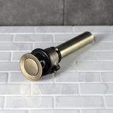 Made To Match Brass Pop-Up Bathroom Sink Drain with Overflow, 22 Gauge