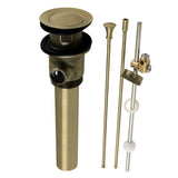 Made To Match Brass Pop-Up Bathroom Sink Drain with Overflow, 22 Gauge