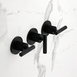 Convergent Triple-Handle Tub and Shower Faucet with Knurled Handle