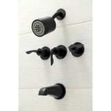 Serena Triple-Handle Tub and Shower Faucet