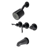 Serena Triple-Handle Tub and Shower Faucet