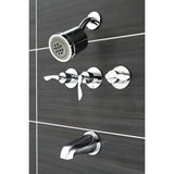 Serena Triple-Handle Tub and Shower Faucet