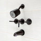 Kaiser Three-Handle 5-Hole Wall Mount Tub and Shower Faucet