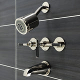 Kaiser Three-Handle 5-Hole Wall Mount Tub and Shower Faucet