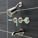 Kaiser Three-Handle 5-Hole Wall Mount Tub and Shower Faucet