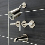 Kaiser Three-Handle 5-Hole Wall Mount Tub and Shower Faucet