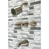 Serena Triple-Handle Tub and Shower Faucet