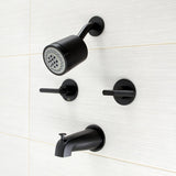 Kaiser Two-Handle 4-Hole Wall Mount Tub and Shower Faucet