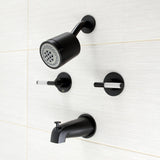 Kaiser Two-Handle 4-Hole Wall Mount Tub and Shower Faucet