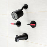 Kaiser Two-Handle 4-Hole Wall Mount Tub and Shower Faucet