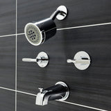 Kaiser Two-Handle 4-Hole Wall Mount Tub and Shower Faucet