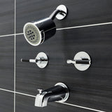 Kaiser Two-Handle 4-Hole Wall Mount Tub and Shower Faucet