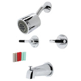 Kaiser Two-Handle 4-Hole Wall Mount Tub and Shower Faucet