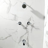 Convergent Double-Handle Tub and Shower Faucet with Knurled Handle