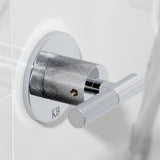 Convergent Double-Handle Tub and Shower Faucet with Knurled Handle