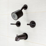 Kaiser Two-Handle 4-Hole Wall Mount Tub and Shower Faucet