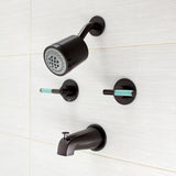 Kaiser Two-Handle 4-Hole Wall Mount Tub and Shower Faucet