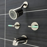 Kaiser Two-Handle 4-Hole Wall Mount Tub and Shower Faucet