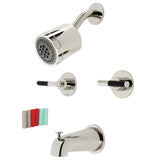 Kaiser Two-Handle 4-Hole Wall Mount Tub and Shower Faucet