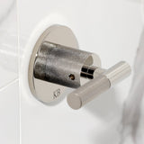 Convergent Double-Handle Tub and Shower Faucet with Knurled Handle