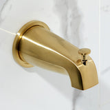 Convergent Double-Handle Tub and Shower Faucet with Knurled Handle