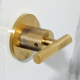 Convergent Double-Handle Tub and Shower Faucet with Knurled Handle