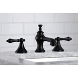 Vintage Two-Handle 3-Hole Deck Mount Widespread Bathroom Faucet with Brass Pop-Up Drain