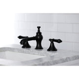 Heirloom Two-Handle 3-Hole Deck Mount Widespread Bathroom Faucet with Brass Pop-Up Drain