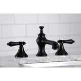 Heirloom Two-Handle 3-Hole Deck Mount Widespread Bathroom Faucet with Brass Pop-Up Drain