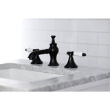 Bel-Air Two-Handle 3-Hole Deck Mount Widespread Bathroom Faucet with Brass Pop-Up Drain