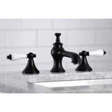 Vintage Two-Handle 3-Hole Deck Mount Widespread Bathroom Faucet with Brass Pop-Up Drain