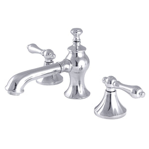 Vintage Two-Handle 3-Hole Deck Mount Widespread Bathroom Faucet with Brass Pop-Up Drain