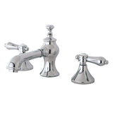 Heirloom Two-Handle 3-Hole Deck Mount Widespread Bathroom Faucet with Brass Pop-Up Drain