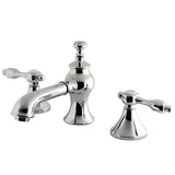 Tudor Two-Handle 3-Hole Deck Mount Widespread Bathroom Faucet with Brass Pop-Up Drain