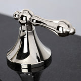 Vintage Two-Handle 3-Hole Deck Mount Widespread Bathroom Faucet with Brass Pop-Up Drain