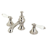 Vintage Two-Handle 3-Hole Deck Mount Widespread Bathroom Faucet with Brass Pop-Up Drain