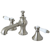 Bel-Air Two-Handle 3-Hole Deck Mount Widespread Bathroom Faucet with Brass Pop-Up Drain