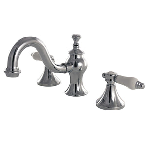 Bel-Air Two-Handle 3-Hole Deck Mount Widespread Bathroom Faucet with Brass Pop-Up Drain