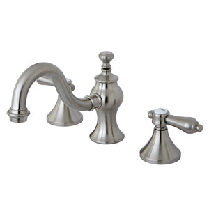 Bel-Air Two-Handle 3-Hole Deck Mount Widespread Bathroom Faucet with Brass Pop-Up Drain