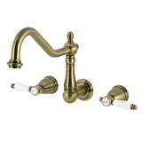 Bel-Air Two-Handle 2-Hole Tub Wall Mount Clawfoot Tub Faucet