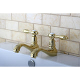 Tudor Two-Handle Deck Mount Basin Tap Faucet