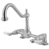 Heritage Two-Handle 2-Hole Deck Mount Bridge Kitchen Faucet