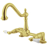 Heritage Two-Handle 2-Hole Deck Mount Bridge Kitchen Faucet