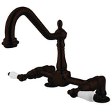 Heritage Two-Handle 2-Hole Deck Mount Bridge Kitchen Faucet