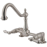 Heritage Two-Handle 2-Hole Deck Mount Bridge Kitchen Faucet